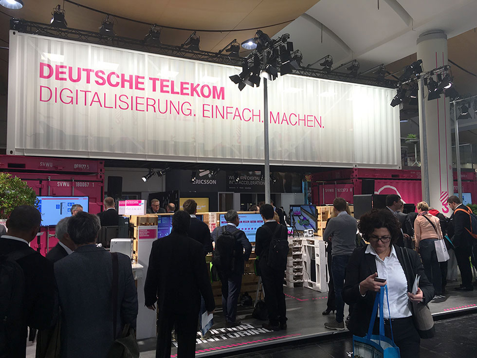 TELEKOM MESSESTAND, HMI 2016 > 2x20ft > Die Spezialisten im Bereich der
